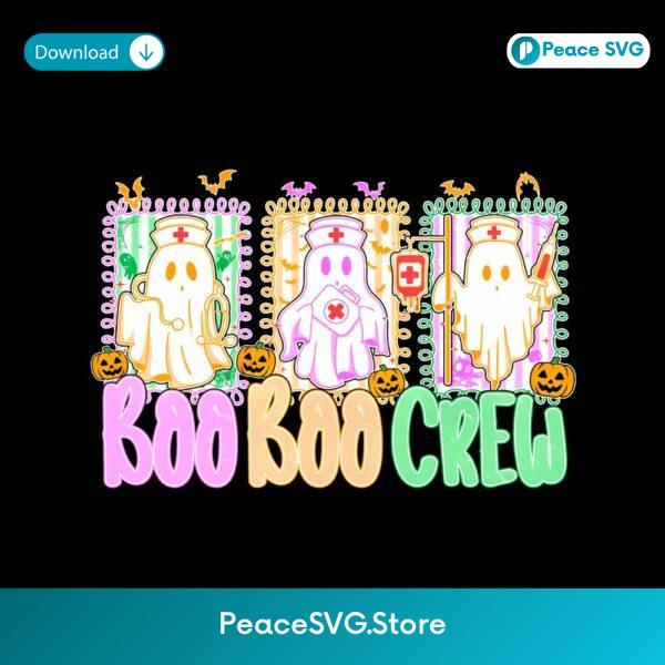 Boo Boo Crew Neon Ghost Nurse Halloween PNG