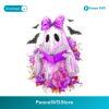 Bookish Ghost Reading Coquette Halloween Floral Spooky PNG
