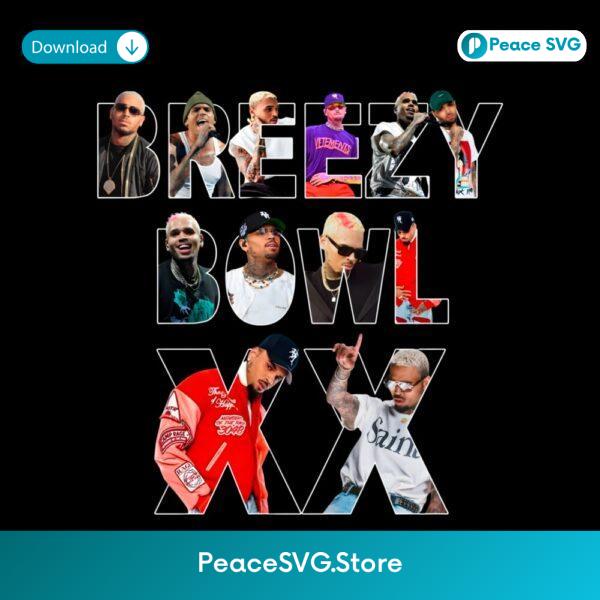 Breezy Bowl Xx Chris Brown Album Tour Digital Design Fan Gift Merch PNG