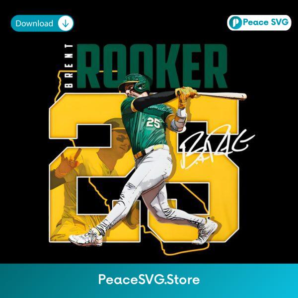 Brent Rooker Sacramento Baseball Player Number Graphic PNG