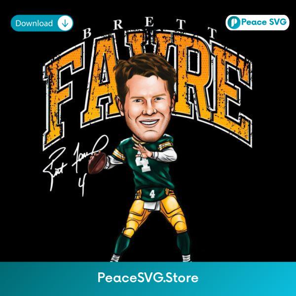 Brett Favre Green Bay Quarterback Cartoon Chibi Style PNG