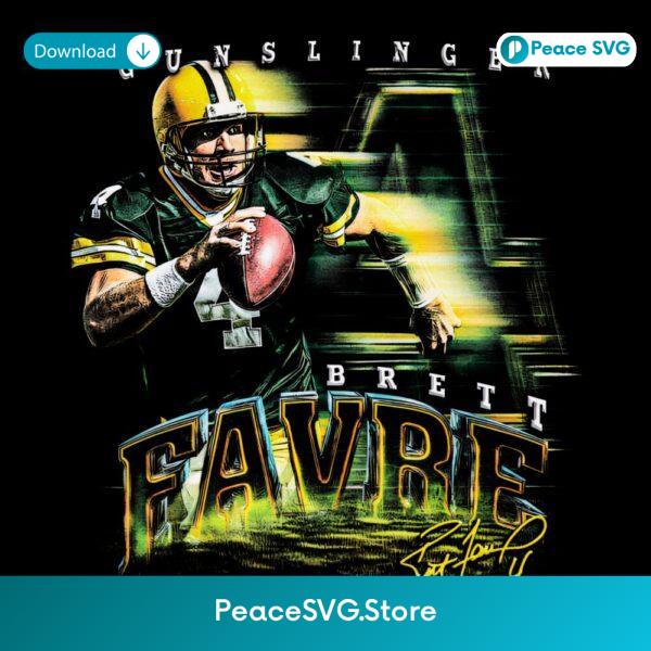 Brett Favre Green Bay Quarterback Gunslinger Grunge Graphic PNG