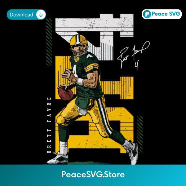 Brett Favre Green Bay Quarterback Number Four Name Bar Graphic PNG