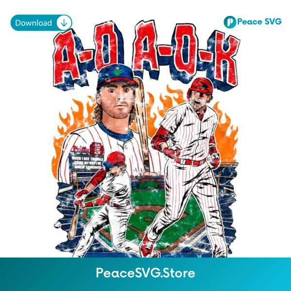 Bryson Stott Aoaok Philadelphia Phillies Baseball Fire PNG