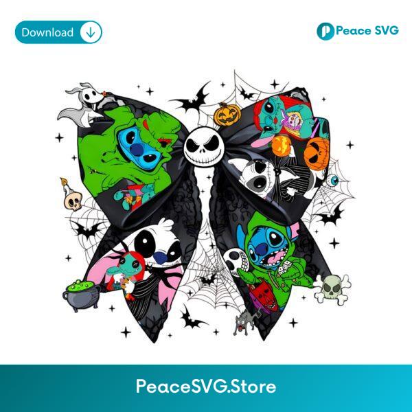 Cartoon Nightmare Spooky Halloween Bow PNG