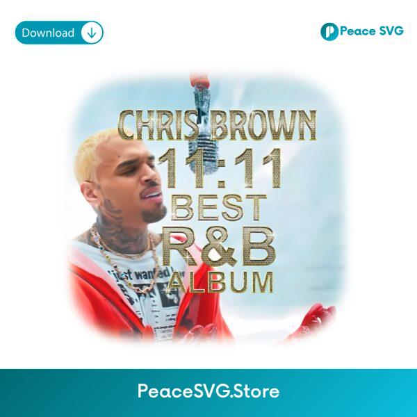 Chris Brown 11 11 Best Rnb Album Gold Glitter Typography PNG