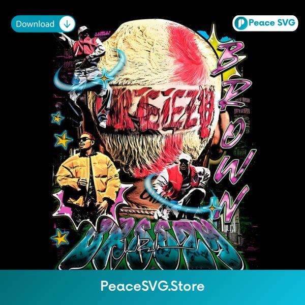 Chris Brown Breezy Album Bootleg Vintage Streetwear PNG