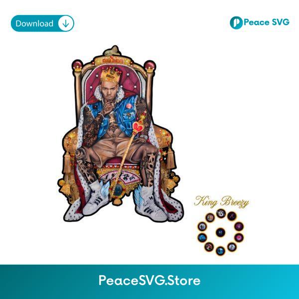 Chris Brown King On Throne 20Th Anniversary Tribute By Erica Krissy PNG