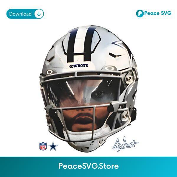 Dak Prescott Dallas Cowboys Helmet PNG