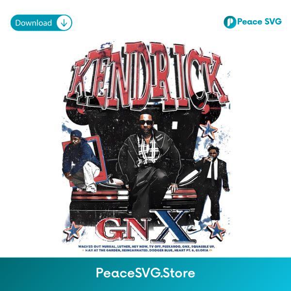 Dot Kendrick Lamar Gnx Retro Streetwear Graphic PNG