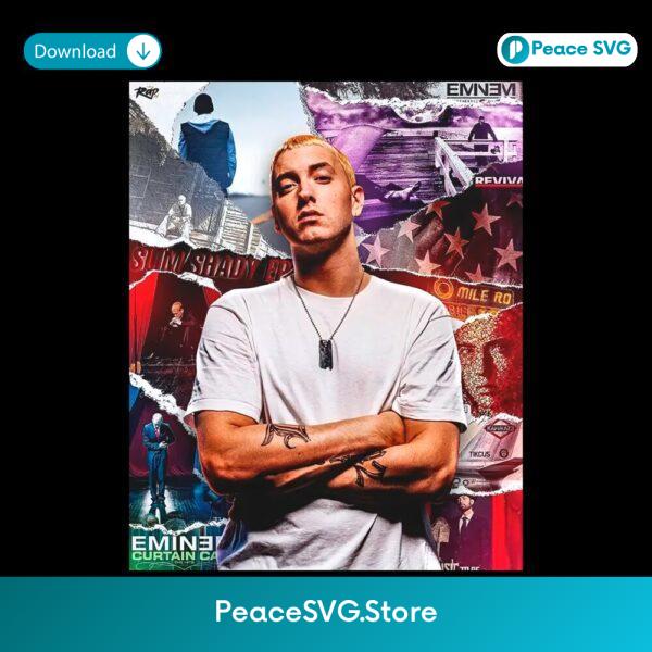 Eminem Collage Rap Album Cover Tribute Graphic PNG