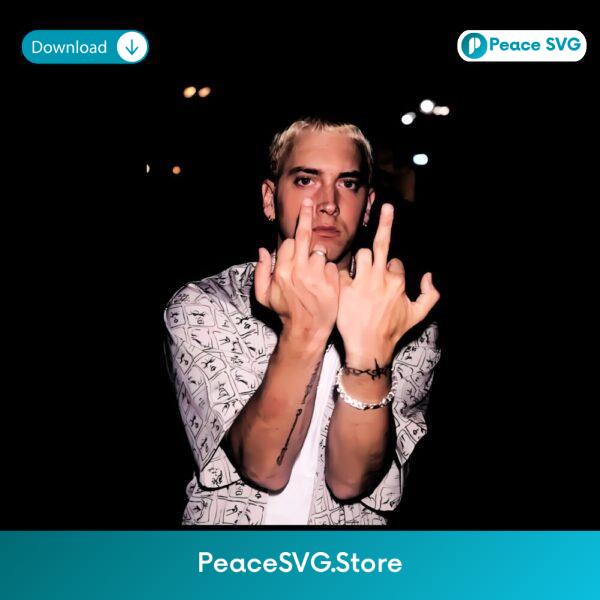Eminem Middle Finger Night Street Vintage Rap PNG