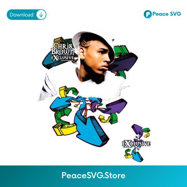 Exclusive Chris Brown Graffiti Arrows Retro Hip Hop 2000S Album Art PNG