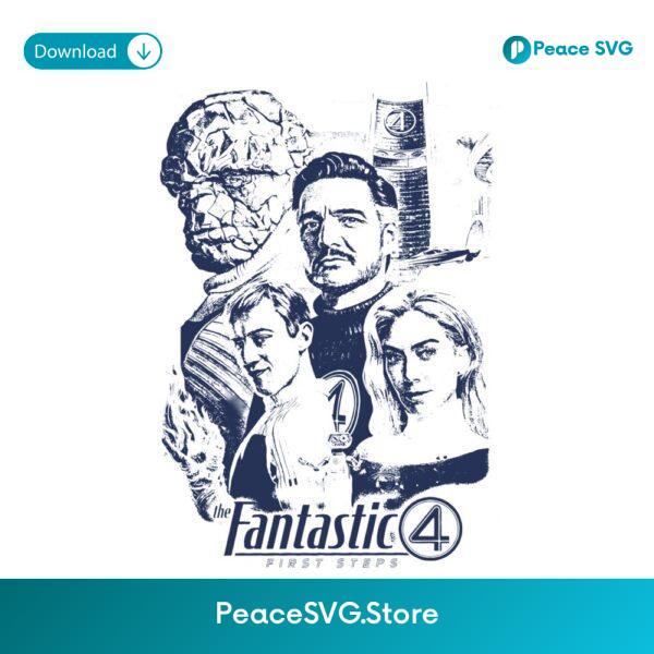 Fantastic Four First Steps Marvel Retro Superhero PNG