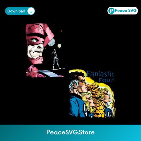 Fantastic Four Galactus Retro Marvel Comic Reed Richards Superhero PNG