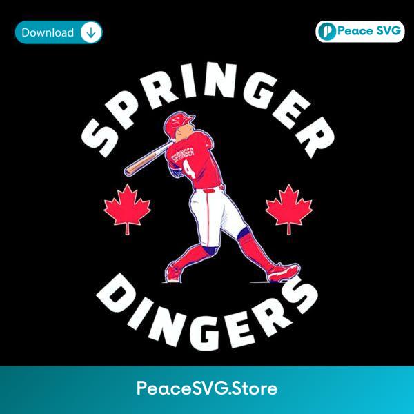 George Springer Canada Day Baseball Home Run Maple Leaf Dingers PNG