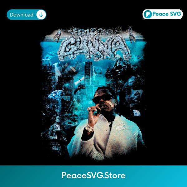 Gunna 2025 Rap Collage Urban Streetwear Album Cover Style Graphic PNG