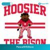 Hoosier The Bison Indiana University Mascot In Red Striped Uniform PNG