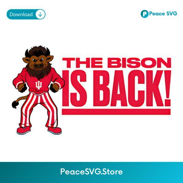 Hoosier The Bison Indiana University Mascot Is Back Statement PNG