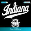 Indiana Hoosiers Script Logo With Mascot Head Vintage Style SVG