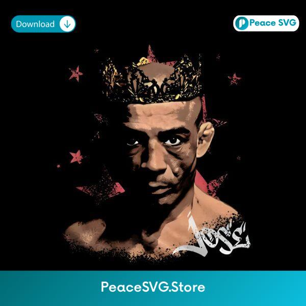 Jose Aldo Crowned Fighter Portrait Ufc Legend Art PNG