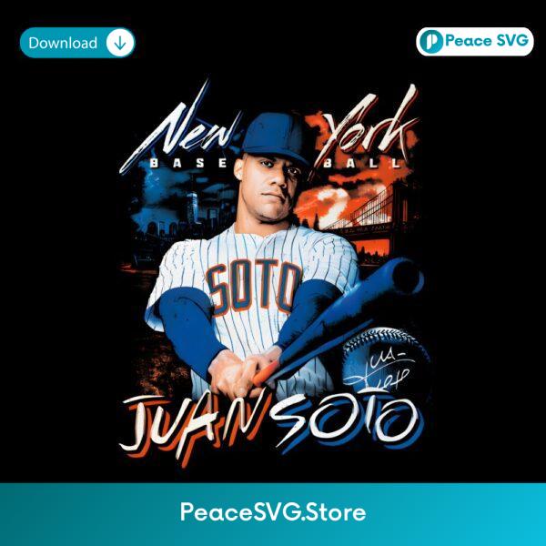 Juan Soto New York Baseball Grunge Style Portrait PNG