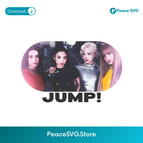 Jump Blackpink Group Photo Kpop Tour PNG