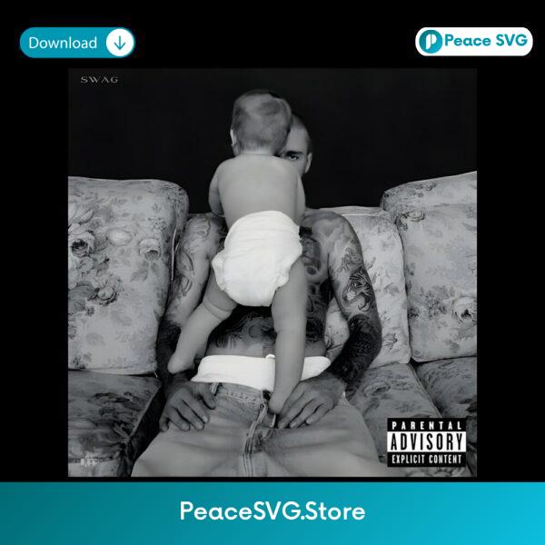 Justin Bieber Tattoo Dad Swag Baby Vintage Rap Album PNG