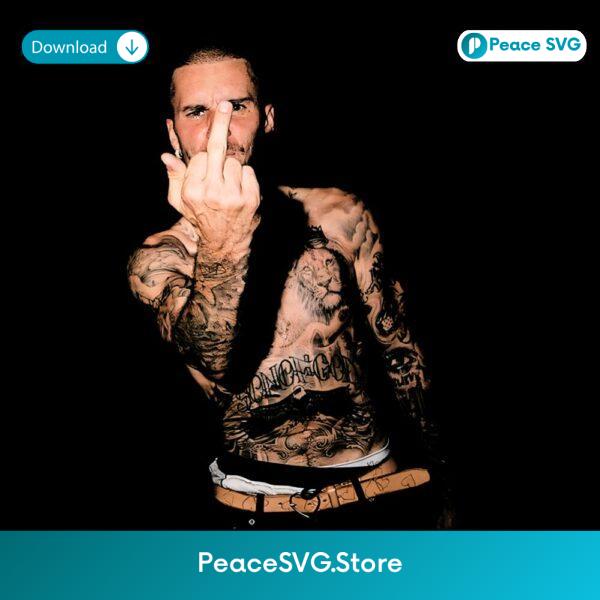 Justin Bieber Tattoo Middle Finger Full Color PNG