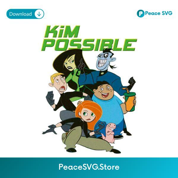 Kim Possible And Friends Retro Cast Cartoon PNG