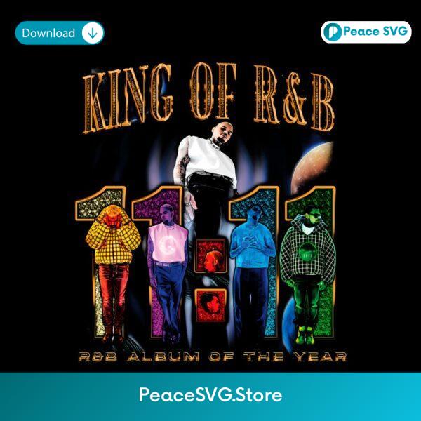 King Of Rnb Chris Brown 1111 Deluxe Album Of The Year Colorful Poster PNG