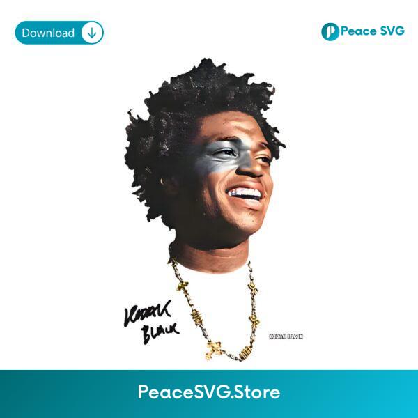 Kodak Black Rapper Smiling Vintage Streetwear PNG