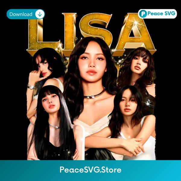 Lisa Bootleg Style Blackpink Vintage Kpop Fan Art PNG