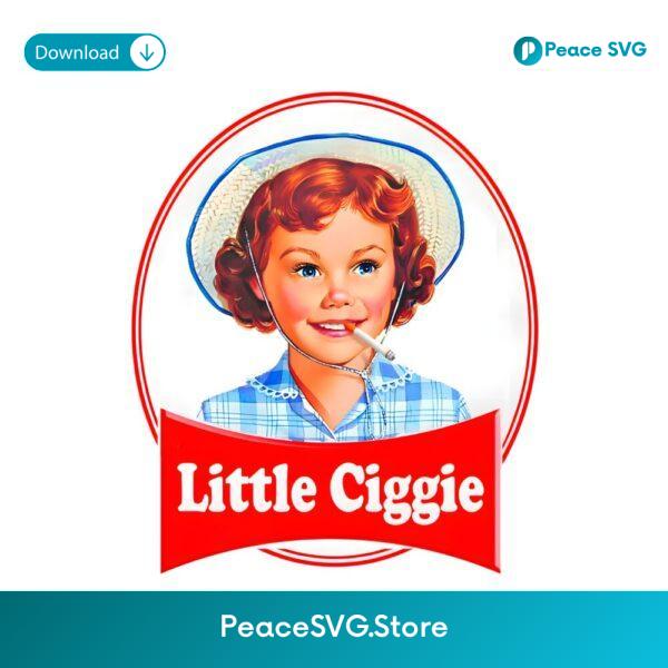 Little Ciggie Retro Smoking Girl Parody Illustration PNG