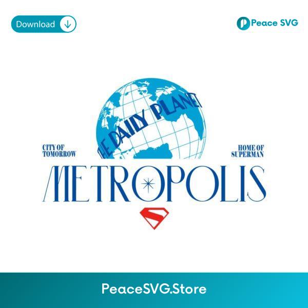 Metropolis Daily Planet Logo Superman City Of Tomorrow SVG