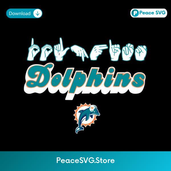 Miami Dolphins Homage Youth Love Sign SVG