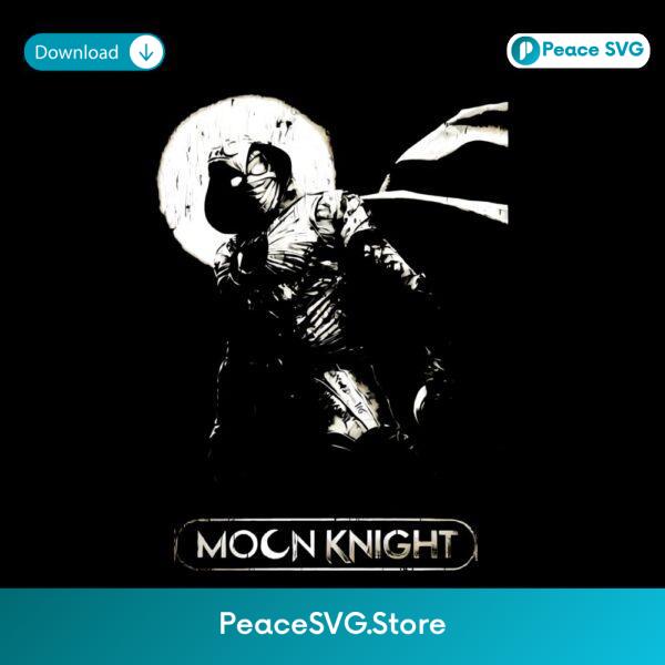 Moon Knight Hero Pose Graphic Retro Marvel Comic PNG