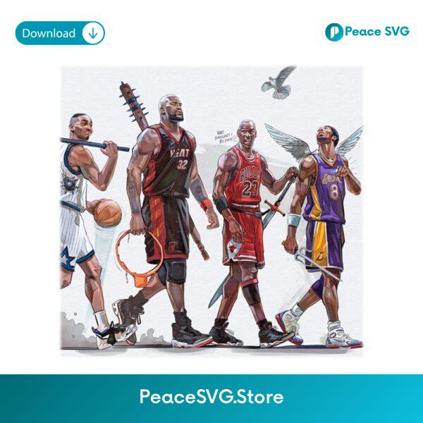 Nba Legends Warrior Style Jordan Kobe Shaq Penny PNG