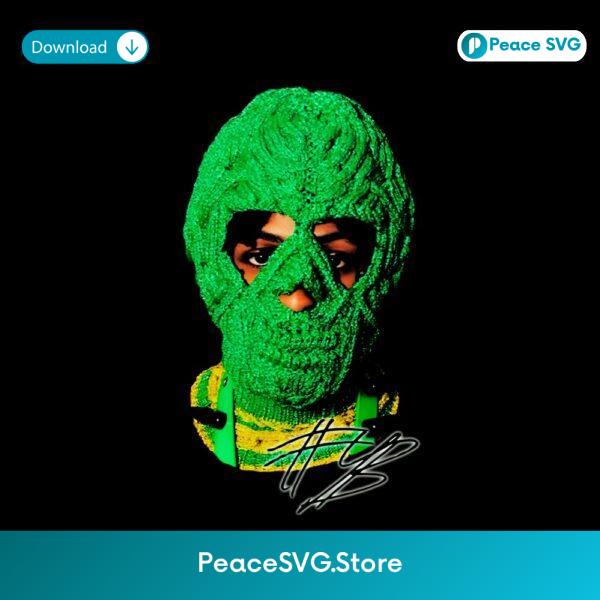 Nba Youngboy Green Mask Portrait PNG