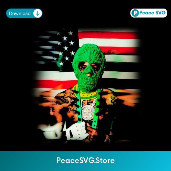 Nba Youngboy Masked Flag Rap Streetwear PNG
