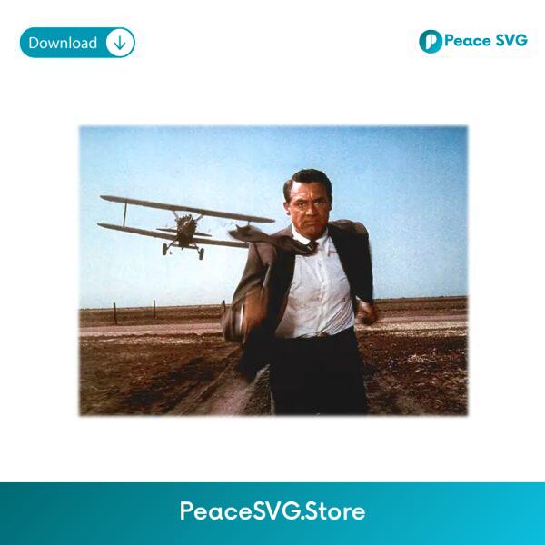 North By Northwest Crop Duster Chase Classic Movie Scene PNG
