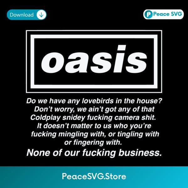 Oasis Quote British Rock Band Rant Funny Typography SVG