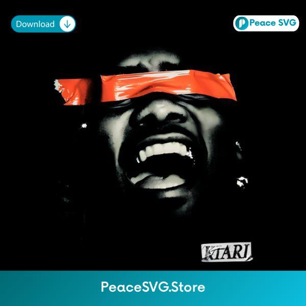 Offset Kiari Red Tape Eyes Screaming Portrait PNG