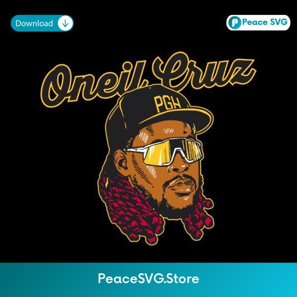 Oneil Cruz Swag Style Cartoon Portrait Baseball Head SVG
