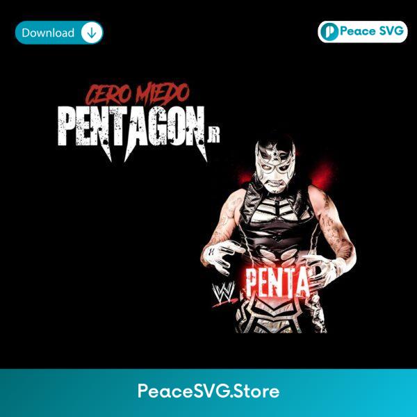 Pentagon Jr Cero Miedo Masked Wrestler Dual Sided Red Black PNG