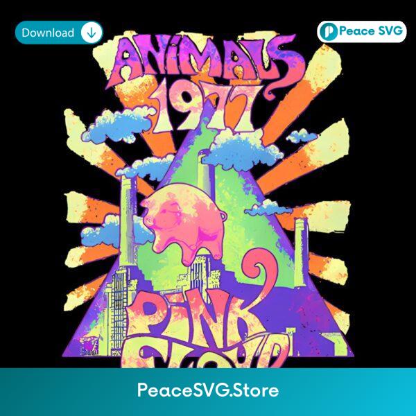Pink Floyd Animals 1977 Psychedelic Album Art Graphic PNG