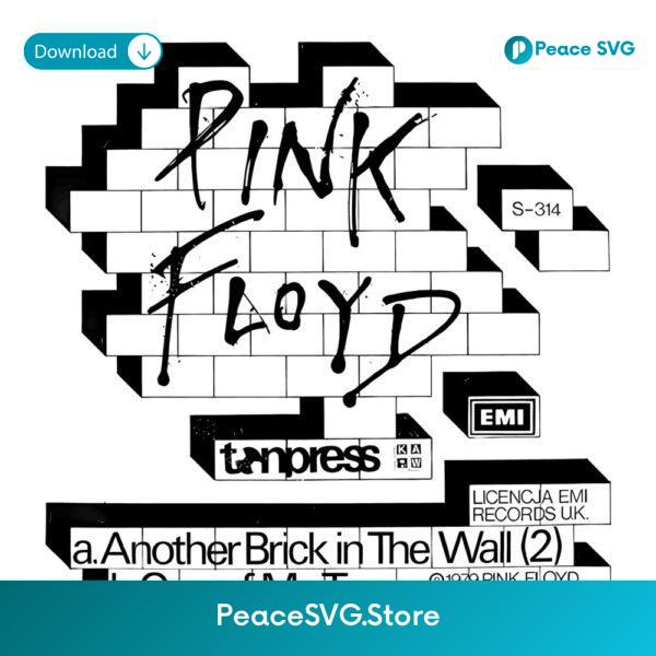 Pink Floyd Another Brick In The Wall Retro Record Poster PNG