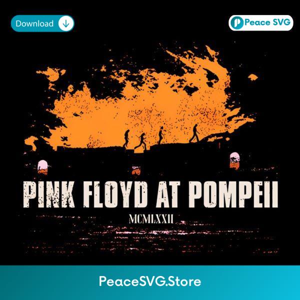 Pink Floyd At Pompeii Orange Sunset Silhouette Rock Tour PNG
