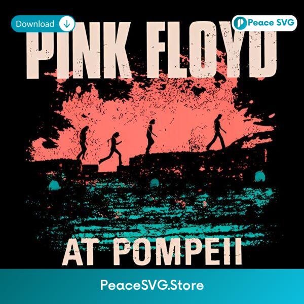 Pink Floyd At Pompeii Silhouette Grunge Rock Album Art PNG