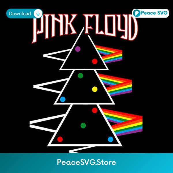 Pink Floyd Dark Side Pyramid Tree Christmas Light Graphic PNG